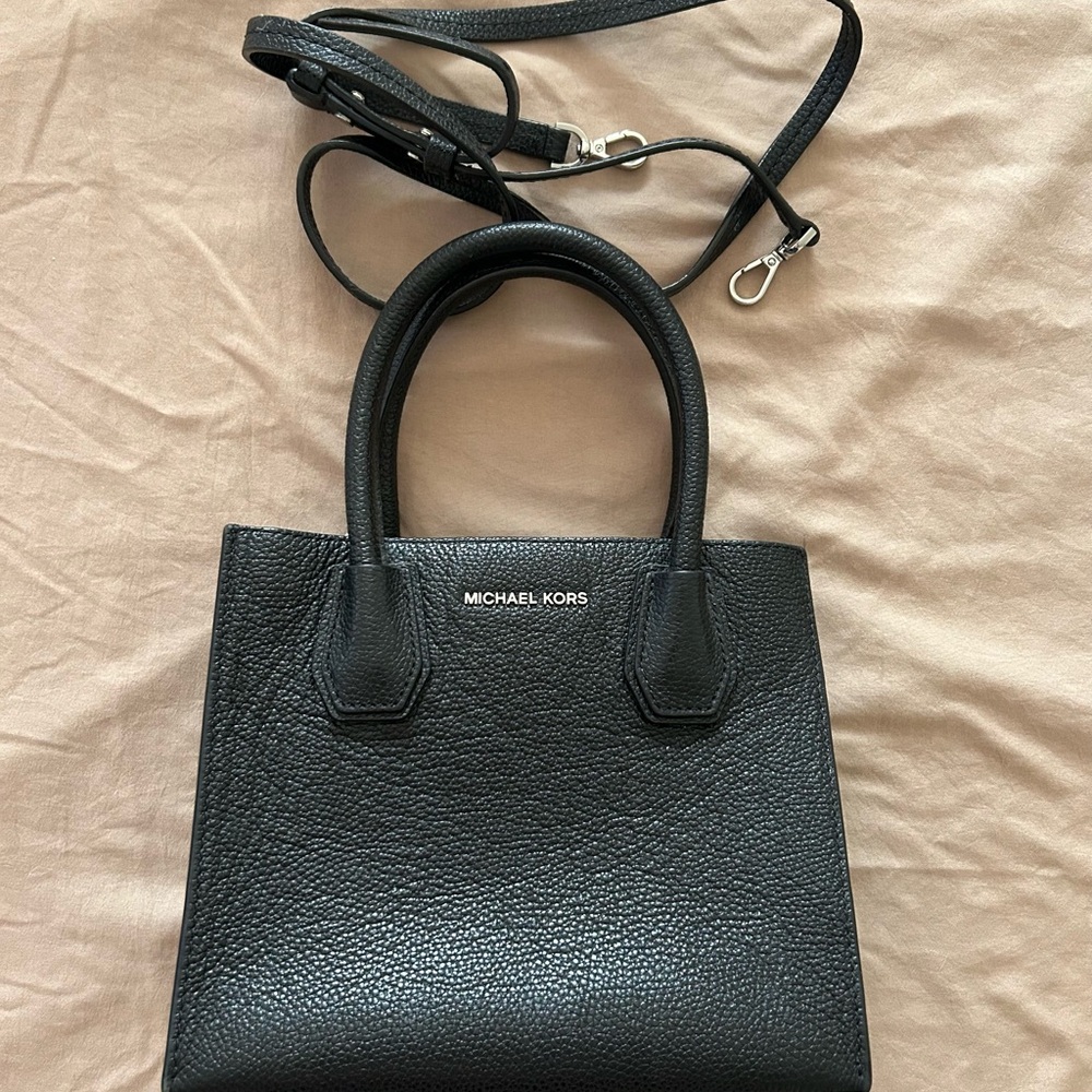 Michael Kors Black Pebbled Leather Satchel